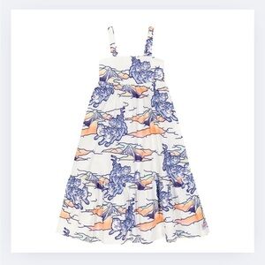 KENZO Blue and Orange Printed Dress